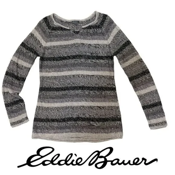 Eddie Bauer Long sleeve cotton striped sweater - Picture 5 of 15